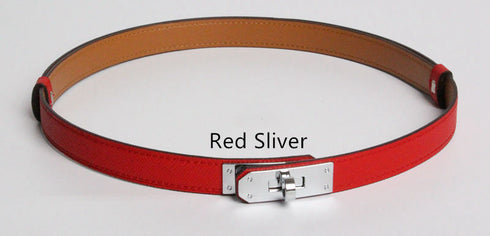 High Quality Women Real Leather 1.8cm Width Belts Golden - ROUTINE FASHION
